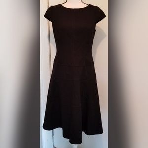 Anne Klein Solid Little Black Dress Fit and Flare
